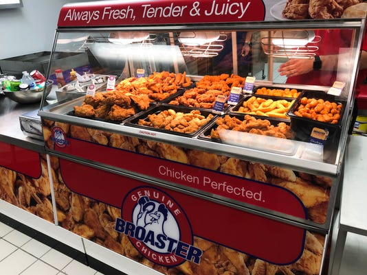 Genuine Broaster Chicken Food display