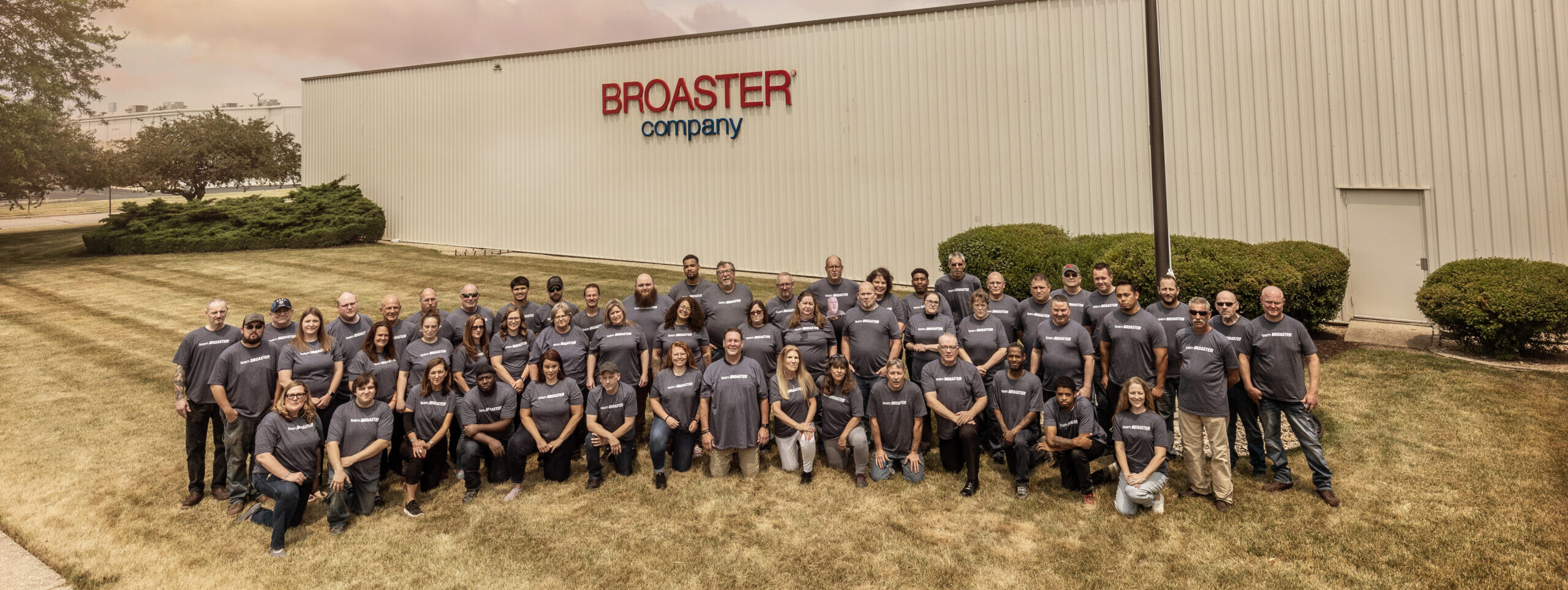 Group photo outside Broaster Company