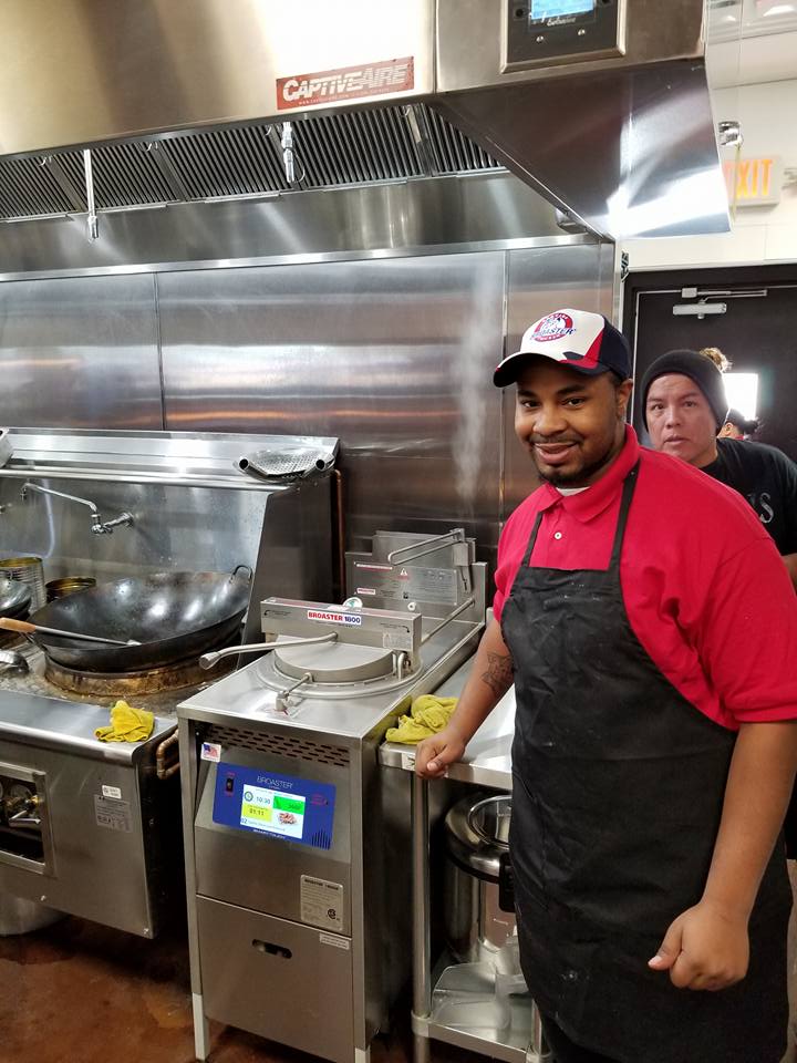 man in Broaster Kitchen